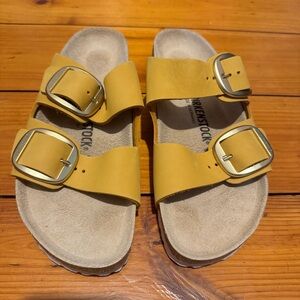 Mustard Birkenstock Big Buckle Sandals